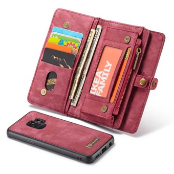 CaseMe Flap Plånbok för Samsung Galaxy S9 - Röd