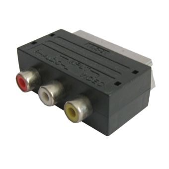 A/V till 20-stift hane SCART-adapter