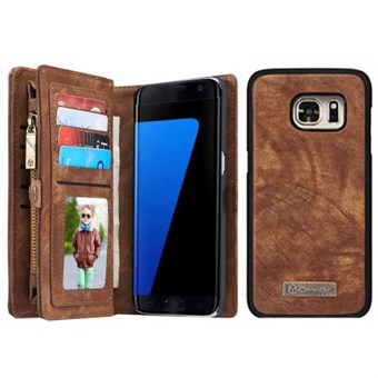 CaseMe Flap plånbok för Samsung Galaxy S7 Edge - kaffe