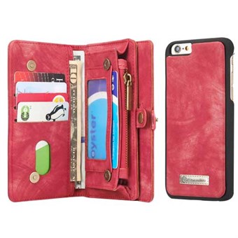 CaseMe Flap Wallet för iPhone 6 / 6S - Röd