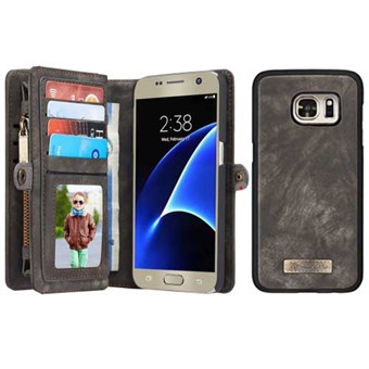 CaseMe Flap Plånbok till Samsung Galaxy S7 - Gråbrun