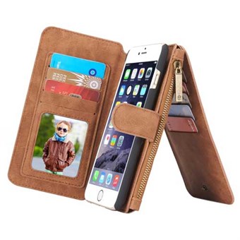 CaseMe Flip Wallet för iPhone 6 / 6S - Brun