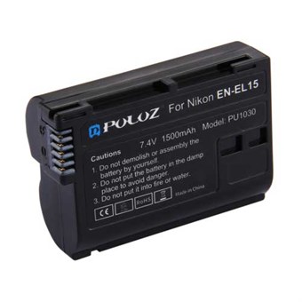 PULUZ® EN-EL15 Batteri 1500mAh för Nikon