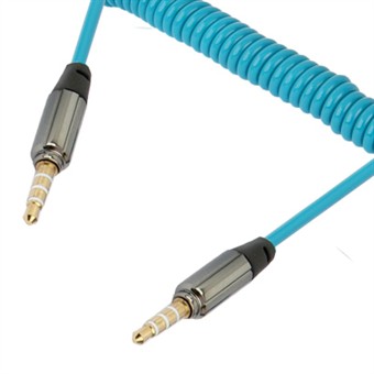 Tvinnad 3,5 mm Audio AUX-kabel 15 cm - 150 cm - Blå