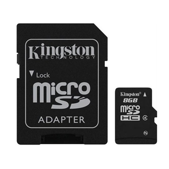 Kingston 8 gb microsdhc klass 4