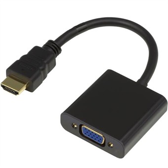 Mini HDMI Till VGA Adapter - Svart