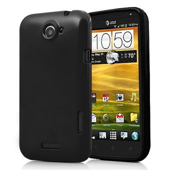 HTC ONE X - Silikonskydd (svart)