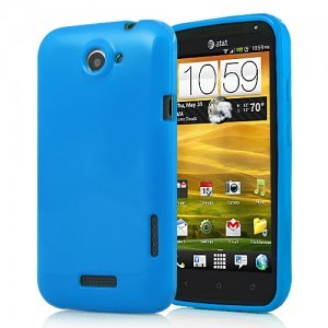 HTC ONE X - Silikonskydd (blå)