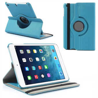Textil Rotary Case - iPad Mini 1/2/3 (Ljusblå)