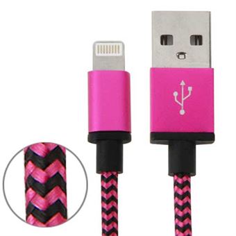 Nylontyg serie Lightning Cable 1m - Magenta