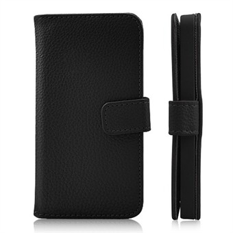 Enkelt plånboksfodral iPhone 5 / iPhone 5S / iPhone SE 2013 (svart)