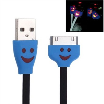 30 stift med LYS USB-synkronisering och laddningskabel (svart / blå)
