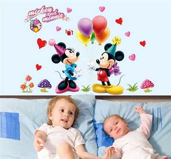Väggklistermärken - Mini & Mickey Mouse