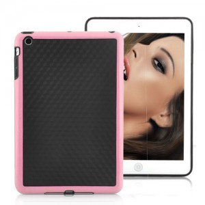 Svart iPad Mini 1 framtill (rosa)