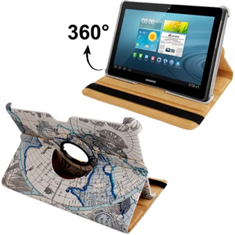 World Map Rotating Case-fliken 2/3 10.1 (blå)