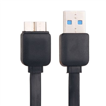 Flat USB 3.0 Charge / Sync-kabel 1M (svart)
