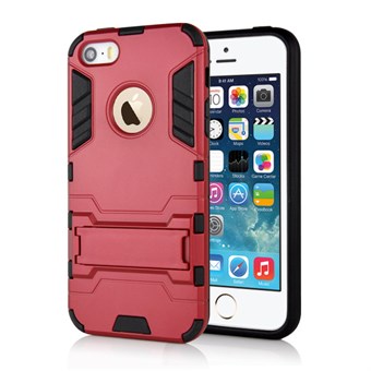 Cave hårdplast och TPU-skal till iPhone 5 / iPhone 5S / iPhone SE 2013 - Röd