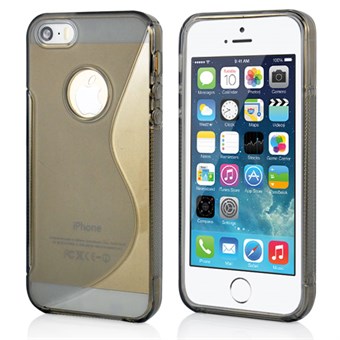 S-Line silikonskal till iPhone 5 / iPhone 5S / iPhone SE 2013 - Transparent Svart
