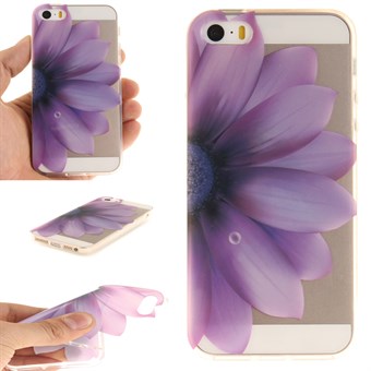 Modern art silikonskal till iPhone 5 / iPhone 5S / iPhone SE 2013 - Blomma