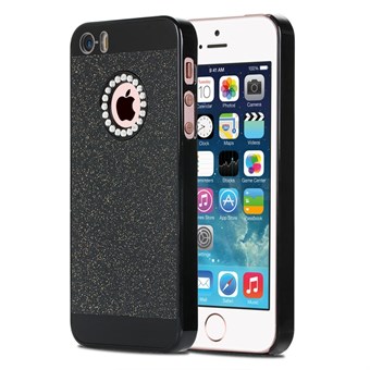Diva design bling plastskal till iPhone 5 / iPhone 5S / iPhone SE 2013 - Svart