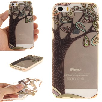 Modern art silikonskal till iPhone 5 / iPhone 5S / iPhone SE 2013 - Trä