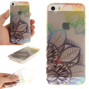 Modern art silikonskal till iPhone 5 / iPhone 5S / iPhone SE 2013 - Patar flower