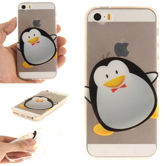 Modern art silikonskal till iPhone 5 / iPhone 5S / iPhone SE 2013 - Penguin
