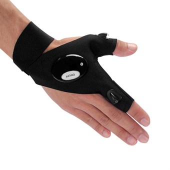 Glove with light / Finger glove light - för höger hand