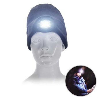Beanie Hue med inbyggd LED pannlampa