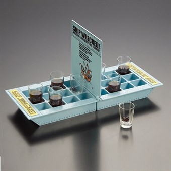 Sink Battleships dryckesspel med 6 Shots glas
