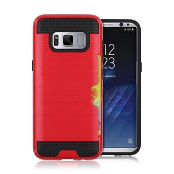 Coolt glidskydd i TPU och plast för Samsung Galaxy S8 - Röd