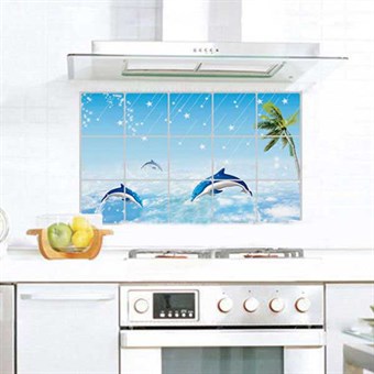 TipTop Wall Stickers Dolphin Style Greaseproof 