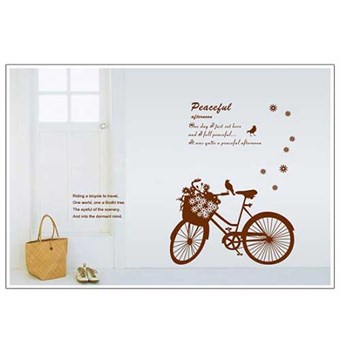 TipTop Wallstickers Brown Bike Mönster