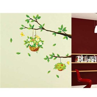 TipTop Wallstickers Vackra grenar och blommakorgar Design