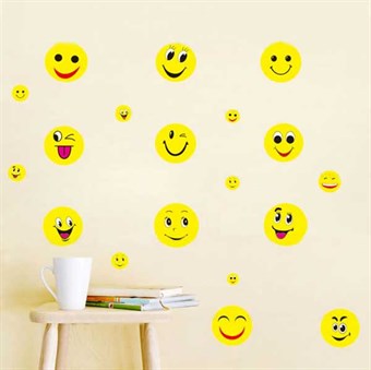 TipTop Väggklistermärken Tecknad Smile Face Design