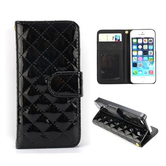 Klassiskt plånboksfodral - iPhone 5 / iPhone 5S / iPhone SE 2013 (svart)