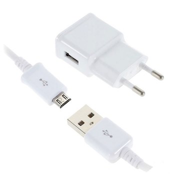 Exklusiv Laddare m/Micro USB-kabel - Vit