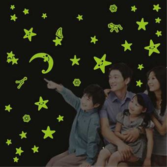 Lysande stjärnor och måne för rummet