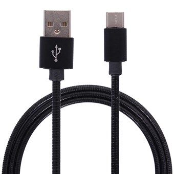 Metallkabel USB Typ C 3.1 till USB Typ A 2.0 / 1m - Svart