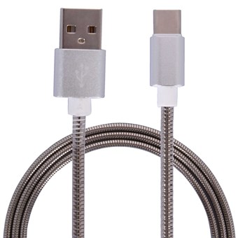 Metallkabel USB Typ C 3.1 till USB Typ A 2.0 / 1m - Silver