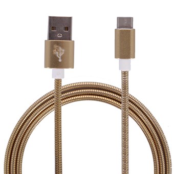 Metallkabel USB Typ C 3.1 till USB Typ A 2.0 / 1m - Guld