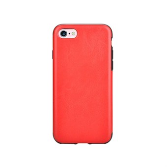 Imitation Läderfodral för iPhone 7 / iPhone 8 - Röd