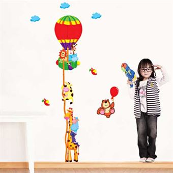 Väggklistermärken - Luftballong med barn