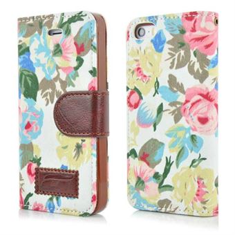 Flower Premium Fodral för iPhone 5 / iPhone 5S / iPhone SE 2013- Vit