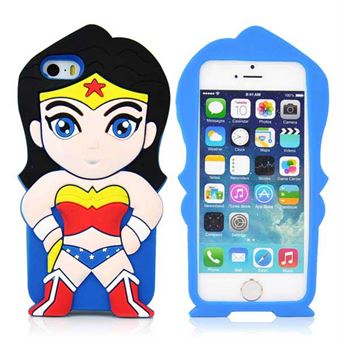 3D Silikon Superwoman Cover - iPhone 5 / iPhone 5S / iPhone SE 2013
