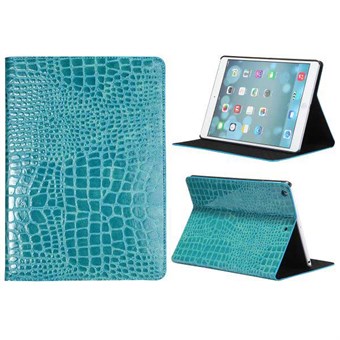 Crocodile iPad Air 1 läderfodral (blått)
