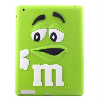 M&M 3D gummikåpa för iPad Mini 1/2/3 - Grön