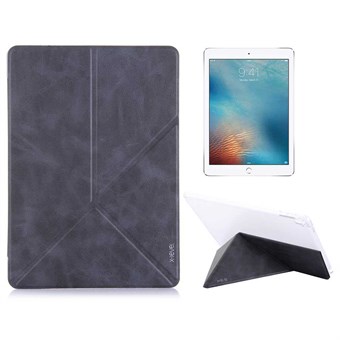 Pipilu X-Level iPad Pro 9.7 läderfodral M sömnfunktion grå