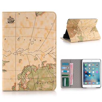 Världskartväska för iPad mini 4 - Vintage
