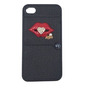 Kiss Look-fodral med kreditkort iPhone 5 / iPhone 5S / iPhone SE 2013 (svart)